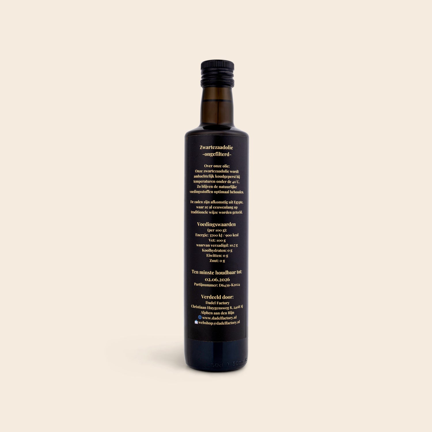 Zwartezaadolie 500ml – 100% Puur & Koudgeperst